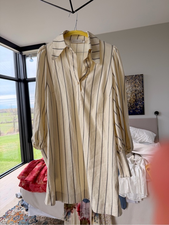 Zimmermann Dresses & Skirts - Zimmermann Striped Cream Button-Front Tunic